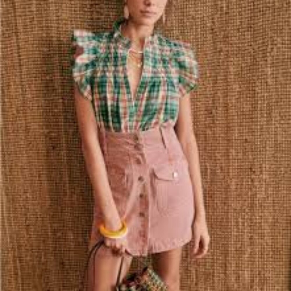 Sezane Bettie Skirt Rose - Size 38